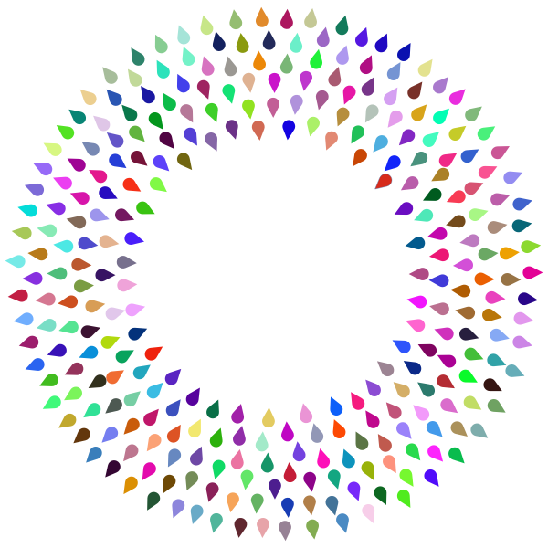SVG Rain Drops Frame Prismatic