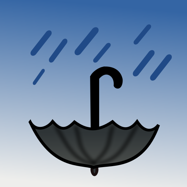 SVG Rain water harvesting with an umbrella vector illustration