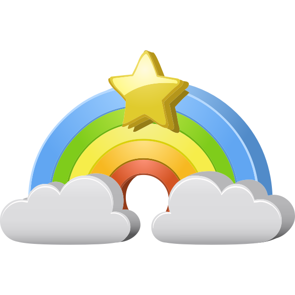 SVG Rainbow and star