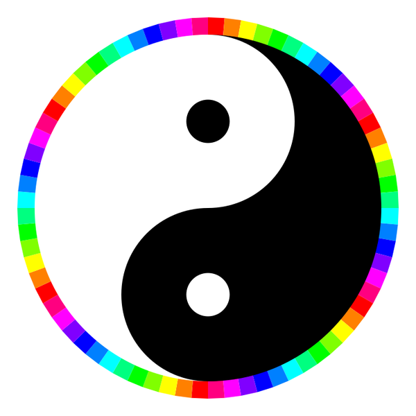 SVG rainbow around yinyang