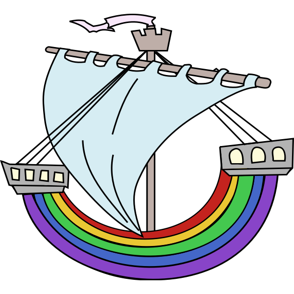 SVG Rainbow boat