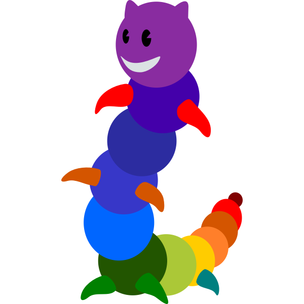 SVG Rainbow caterpillar