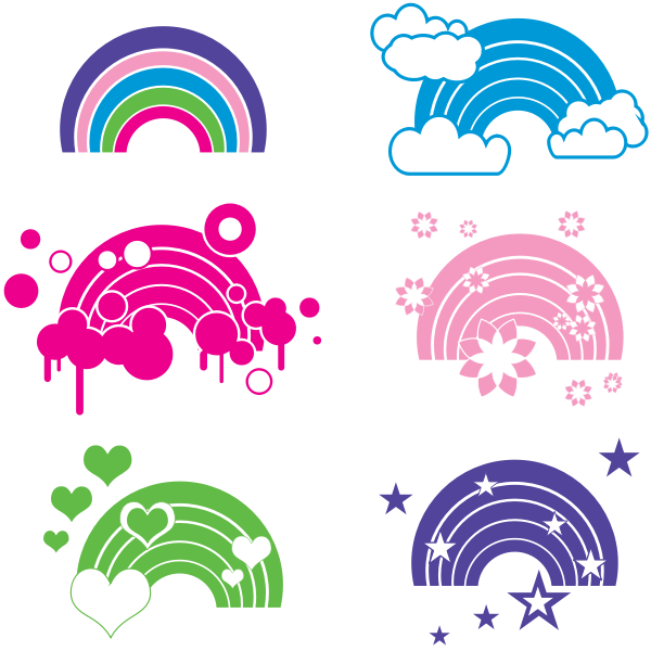 SVG Rainbow decoration vector image