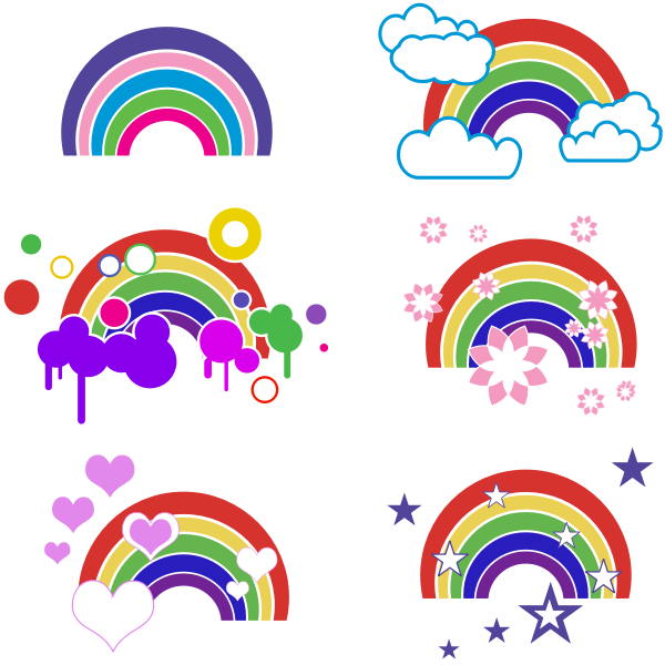 SVG Rainbow embellishments