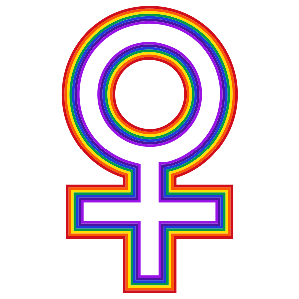 SVG Rainbow female symbol