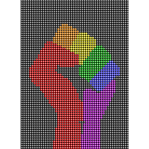 SVG Rainbow Fist Remix 3