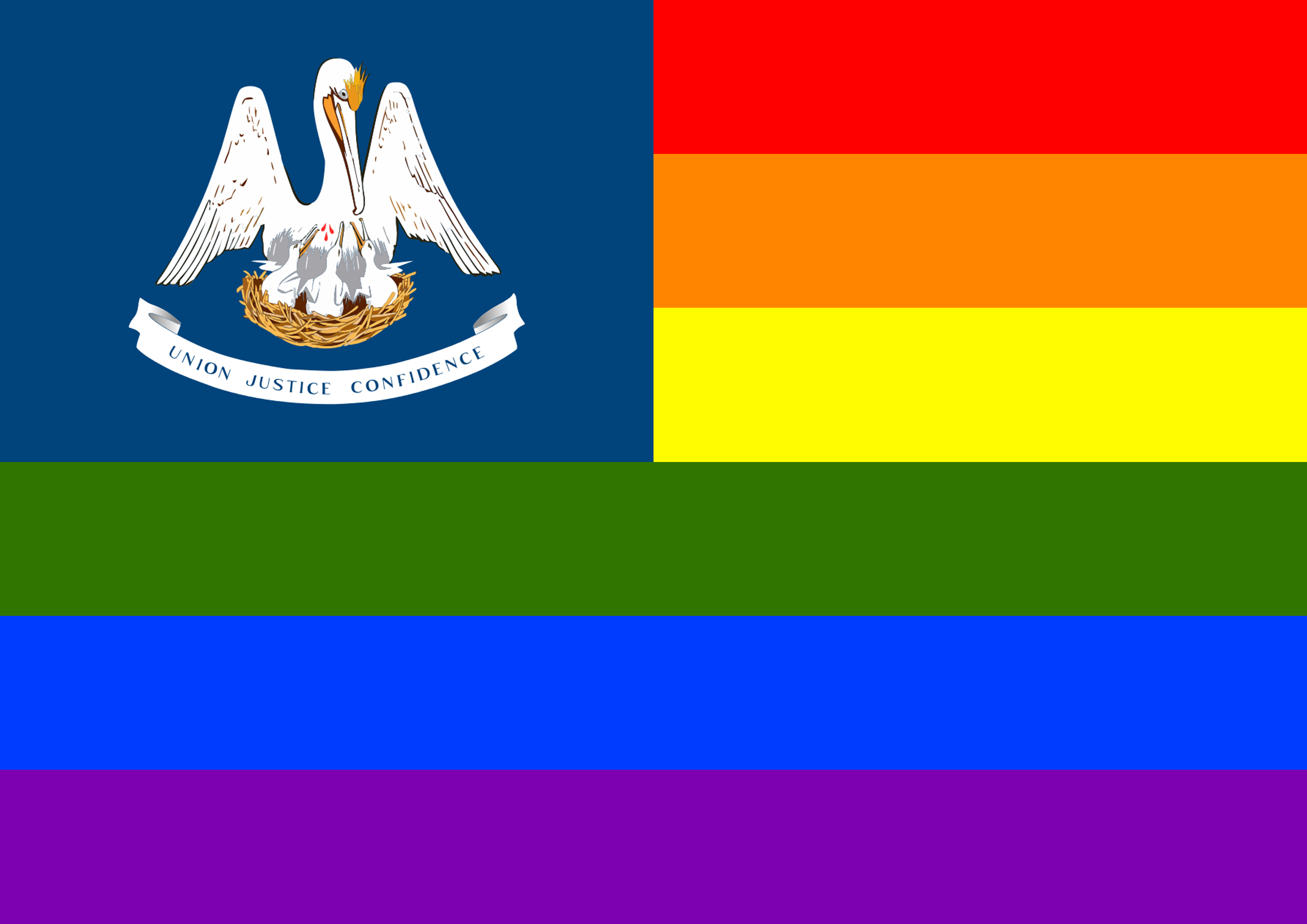 SVG Rainbow flag in Louisiana