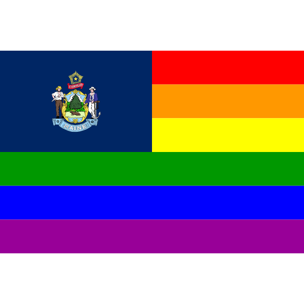 SVG Rainbow Flag Maine