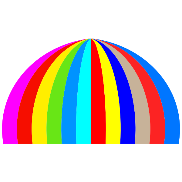 SVG Rainbow Half Dome