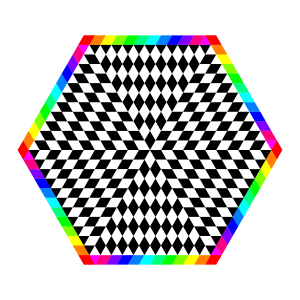SVG Rainbow hexagon