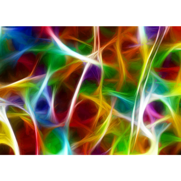 SVG rainbow neuron pattern