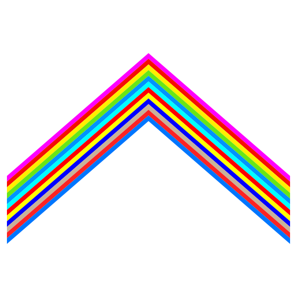 SVG Rainbow Pointing Up