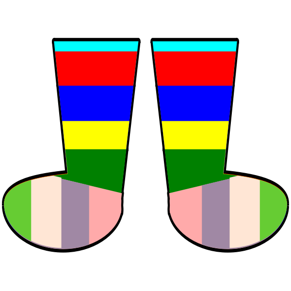 SVG Rainbow Socks
