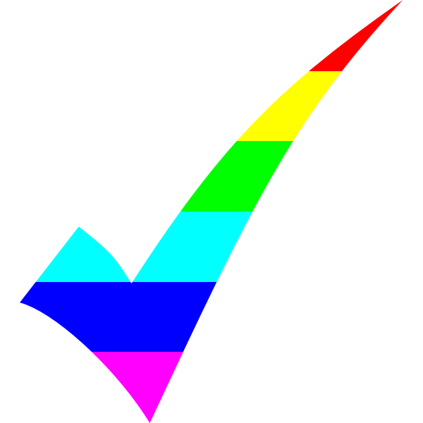 SVG Rainbow tick mark