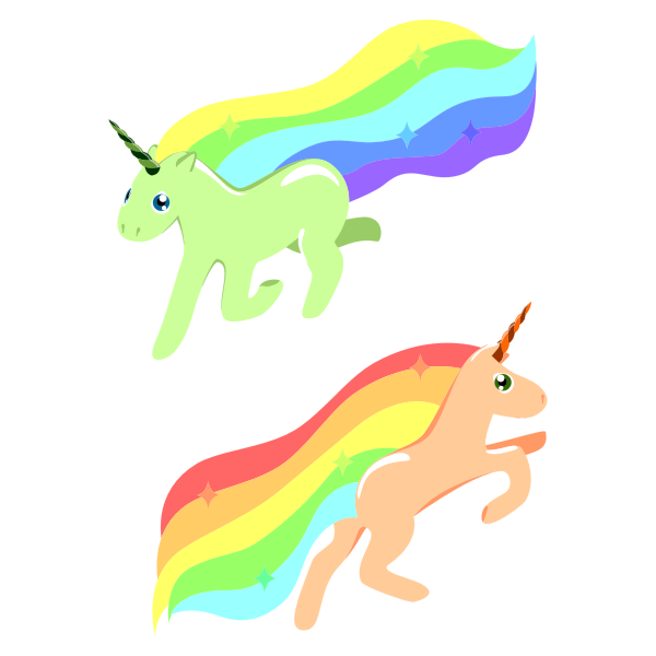 SVG Rainbow Unicorns