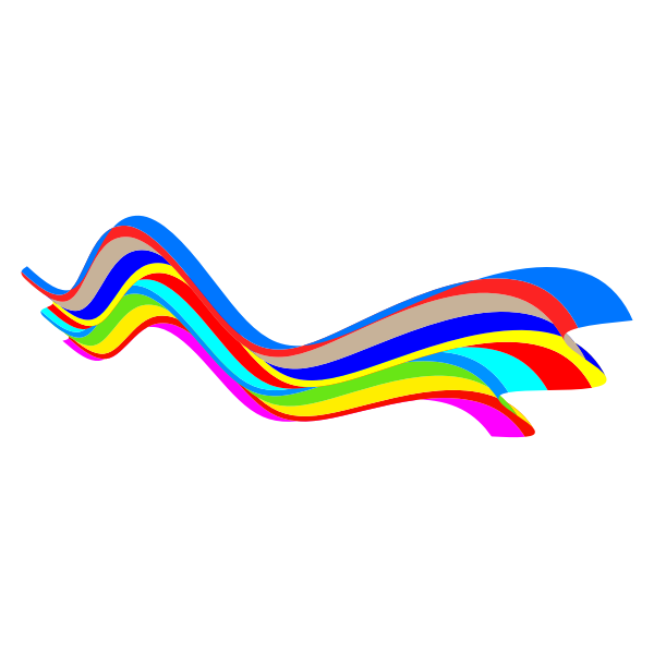 SVG Rainbow Wave Motif