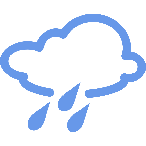 SVG Rainy cloud outline vector image
