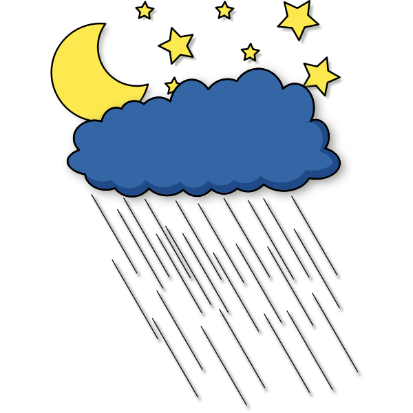 SVG Rainy night
