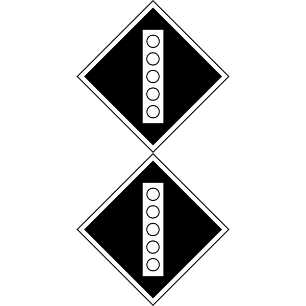 SVG Raise pantograph on electric train permanent sign vector clip art