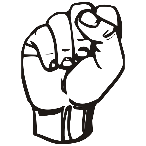 SVG Raised fist vector clip art