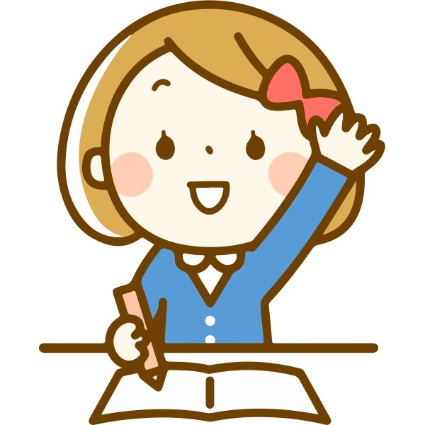 SVG Raised hand pupil