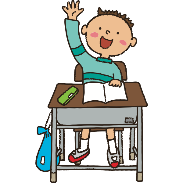 SVG Raised hand student vector image