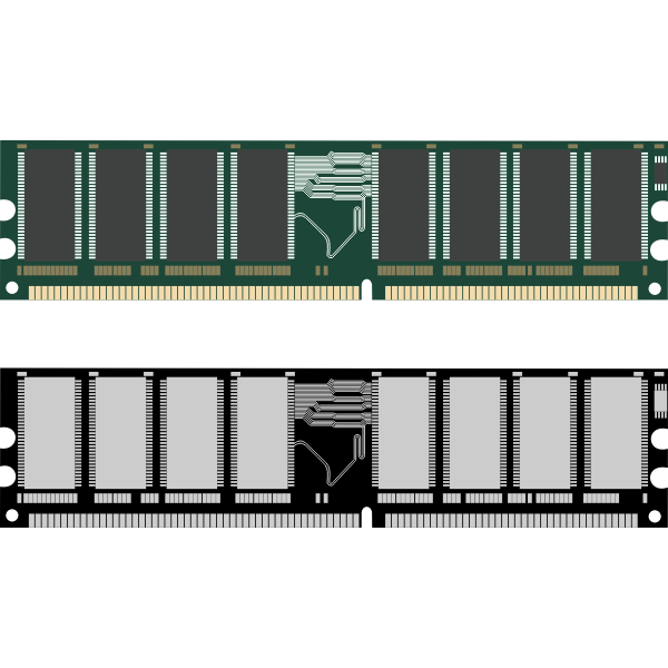 SVG RAM memory card vector image