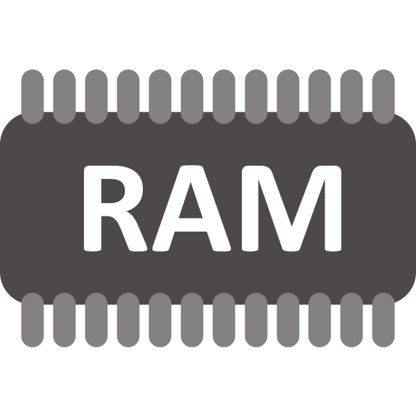 SVG RAM memory chip vector image