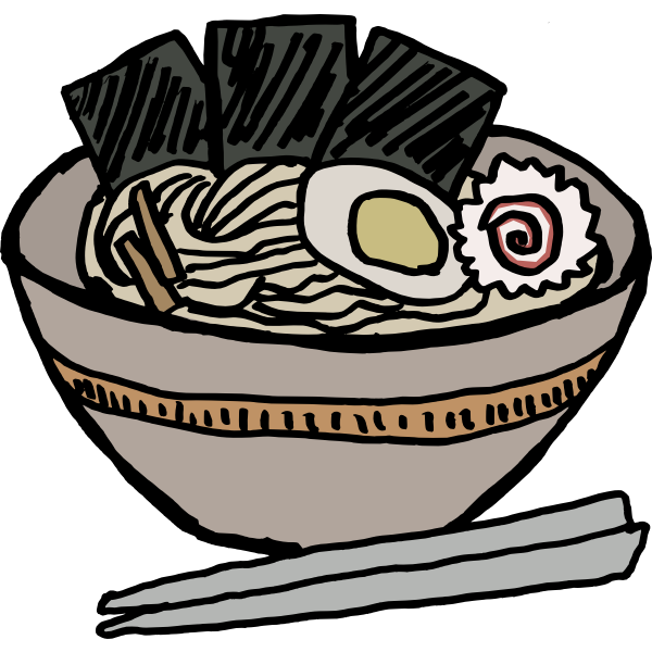 SVG ramen bowl with nori