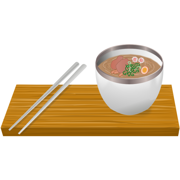 SVG Ramen serving vector drawing