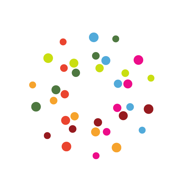 SVG Random colored dots