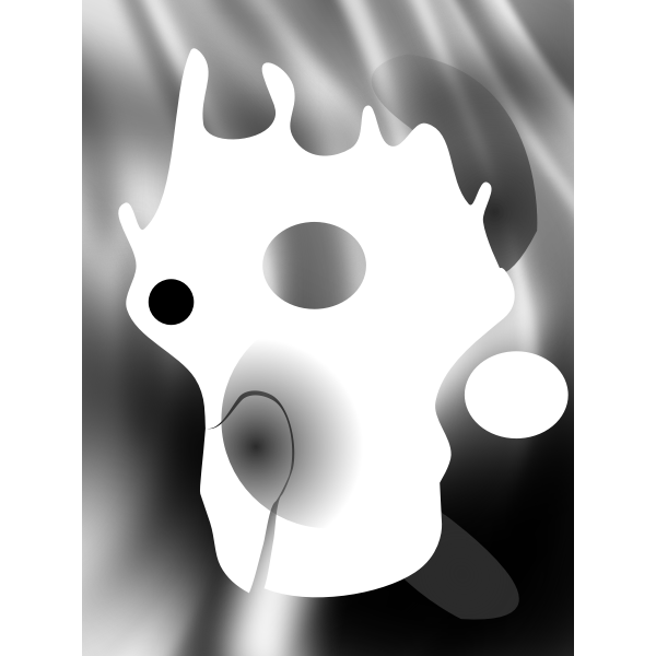 SVG raphael leon white mask