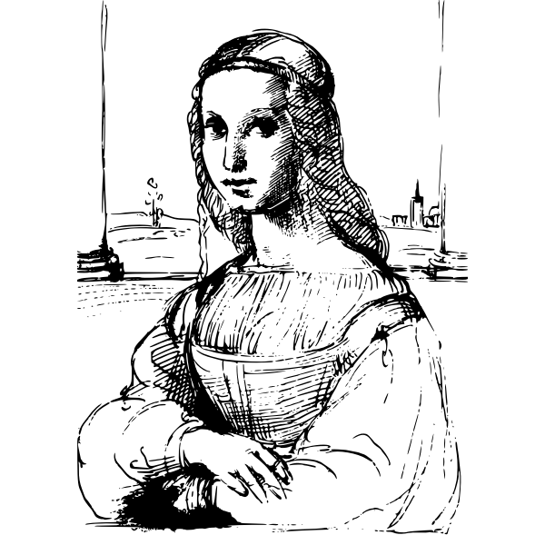 SVG Raphaels sketch based on Mona Lisa