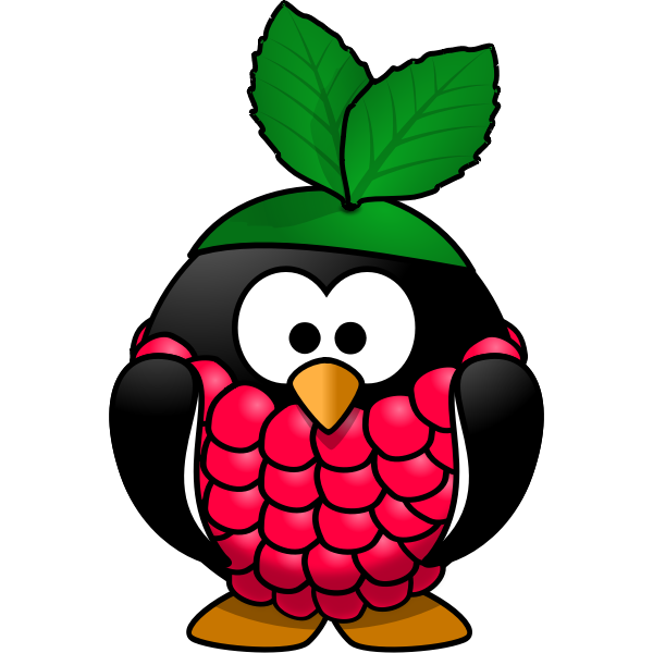 SVG Raspberry penguin vector illustration