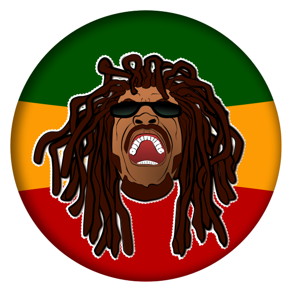 SVG Rastafarian head