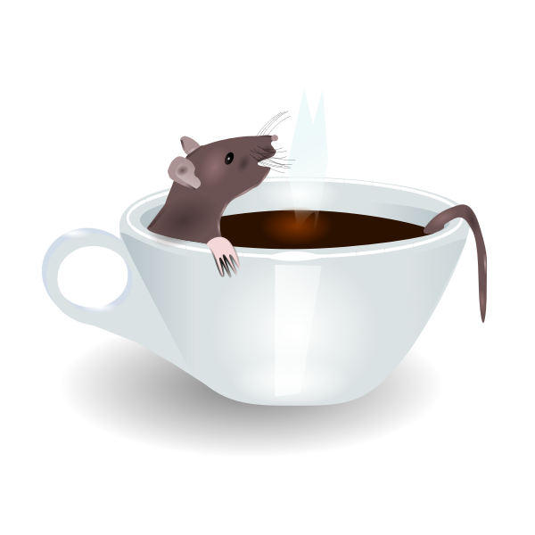 SVG rat in coffee