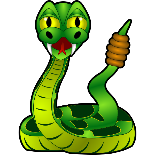 SVG Rattle Snake Green