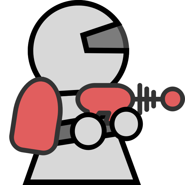 SVG Ray gun character vector image