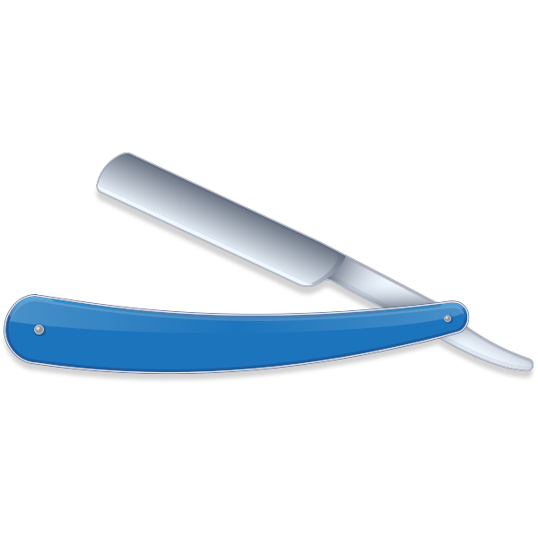 SVG Razor in blue