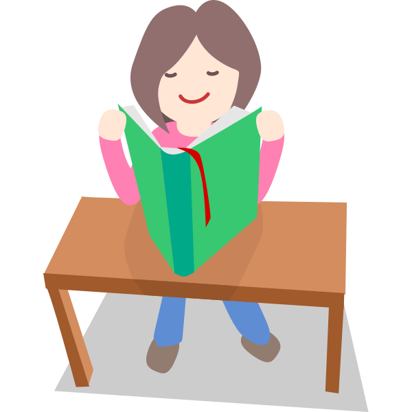 SVG Reading a book