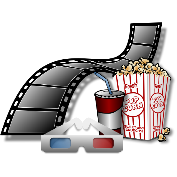 SVG Ready for 3D cinema movie vector image