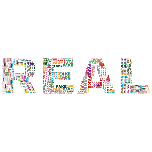 SVG Real Fake word cloud