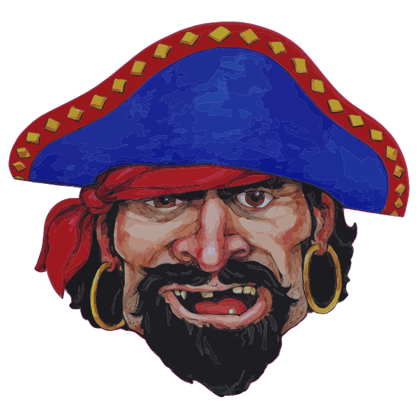 SVG Realistic Pirate illustration