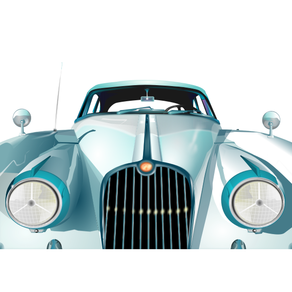 SVG Realistic vector drawing of an old car