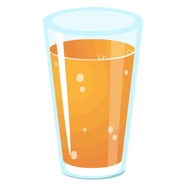 SVG Realistic vector graphics of glass of juice