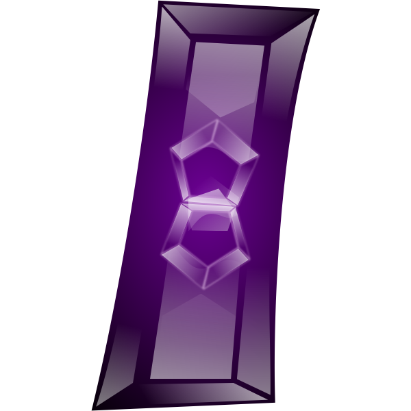 SVG Rectangle shape purple jewel vector drawing