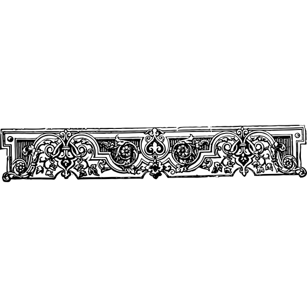 SVG Rectangular banner with lilly in center vector image