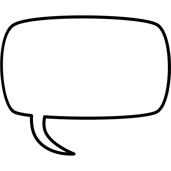 SVG Rectangular comic speech bubble vector drawing