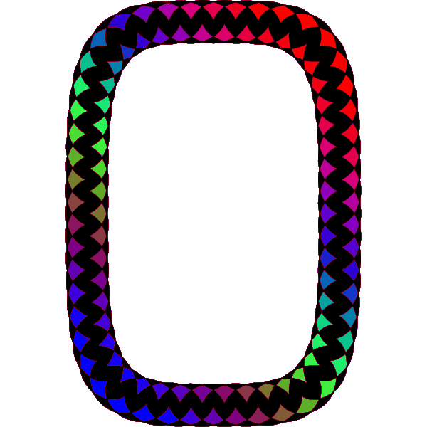SVG Rectangular frame in rainbow colors