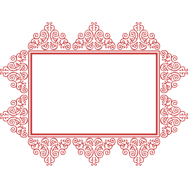 SVG Rectangular frame in red color